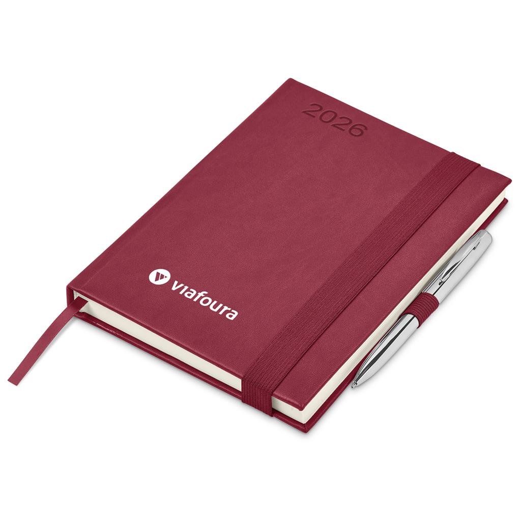 Burnt-Orange Advantage A5 2026 Diary & Cypher Pen Set