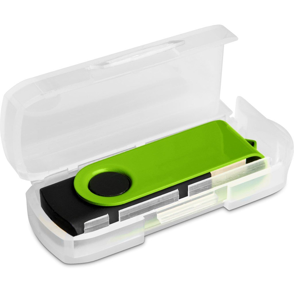 Burnt Orange Axis Gyro Black Flash Drive - 16GB