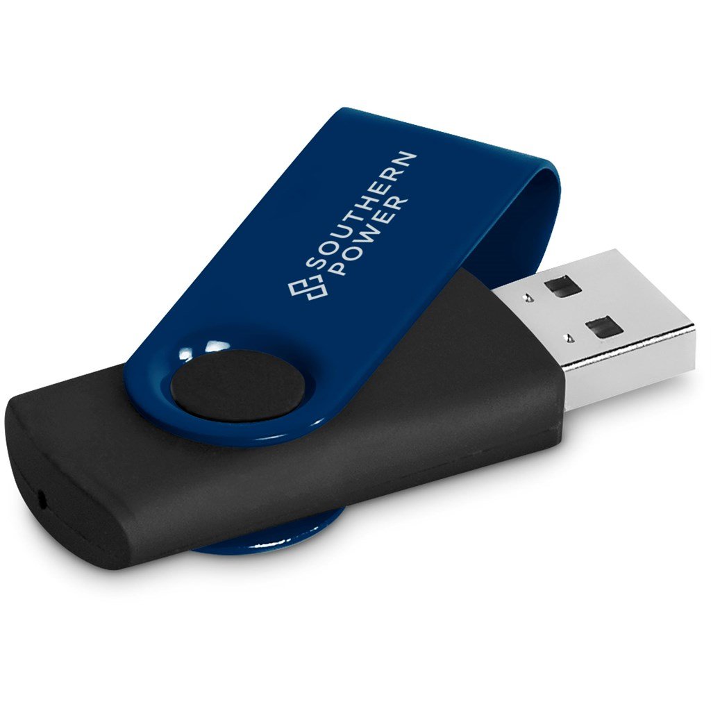 Burnt Orange Axis Gyro Black Flash Drive - 8GB