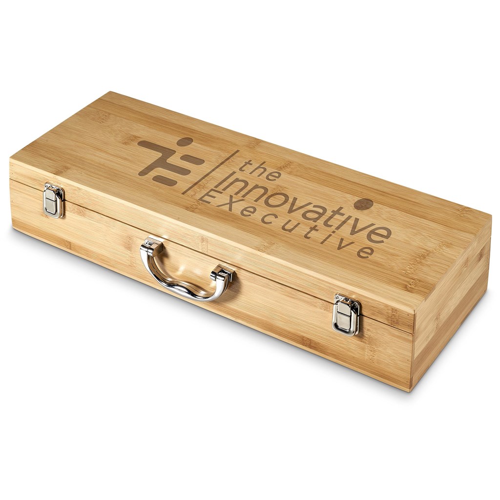 Burnt Orange Yakiniku Bamboo 5-Piece Braai Set