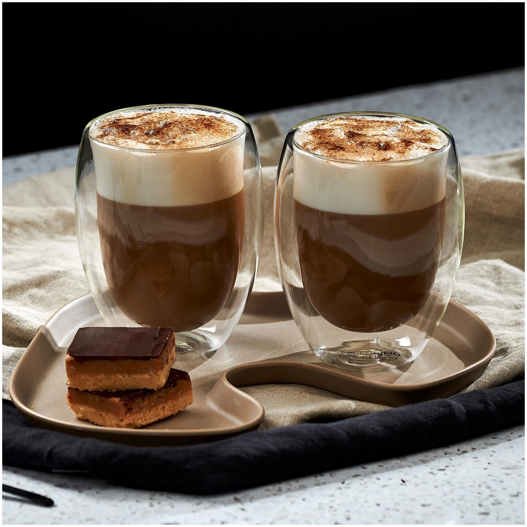 Burnt Orange Lorenzo Glass Double-Wall Cup - 350ml