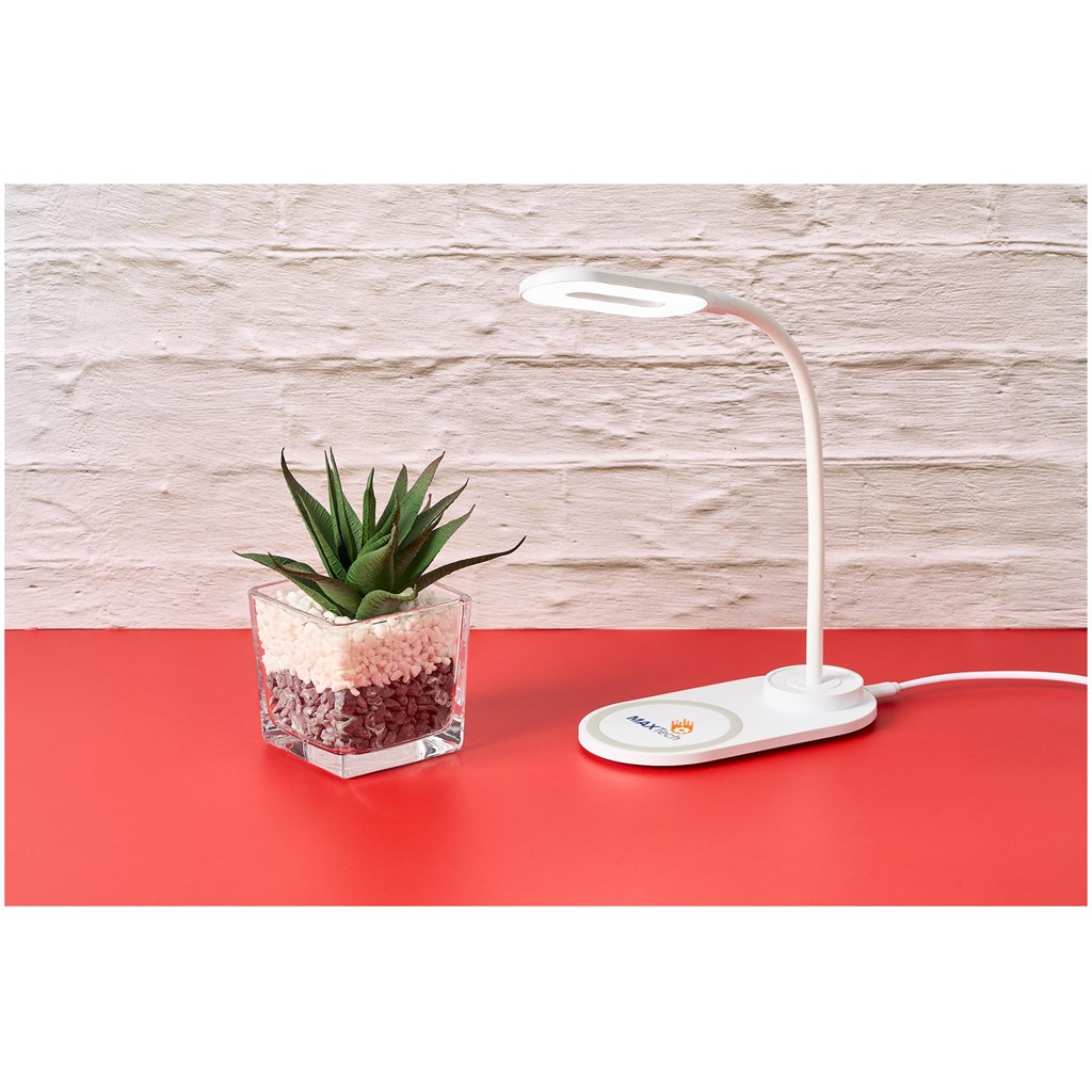 Burnt Orange Doha Wireless Charger & Desk Lamp